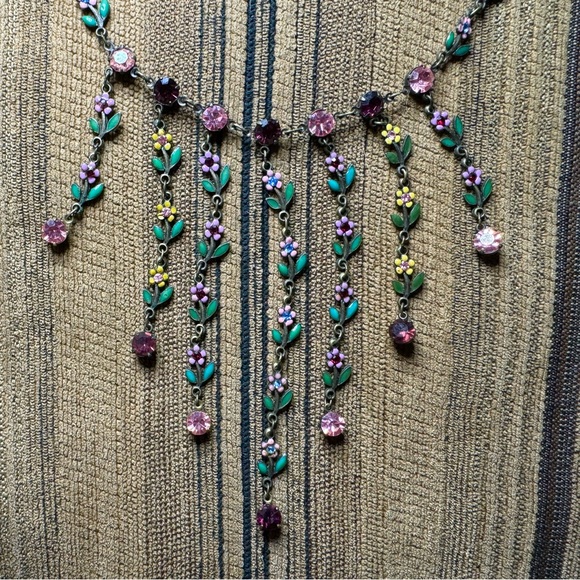 Enamel and crystal choker. - Picture 7 of 7